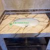 Đá Marble Vàng Kem Chỉ Sofita ốp lavabo