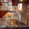 Đá Marble Nâu Rừng Mưa (Rainforest Brown) ốp bếp