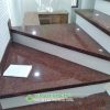 công trình ốp đá đỏ ruby ấn độ do kim thịnh phát thi công