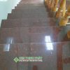 công trình ốp đá đỏ ruby ấn độ do kim thịnh phát thi công