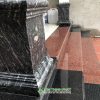 công trình ốp đá đỏ ruby ấn độ do kim thịnh phát thi công