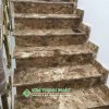 đá nâu tây ban nha ốp cầu thang