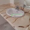 Đá Marble Vàng Kem Chỉ Sofita ốp lavabo