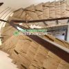 Đá Marble Vàng Kem Chỉ Sofita ốp bậc cầu thang
