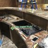 Đá Marble Nâu Rừng Mưa (Rainforest Brown) ốp quầy bar