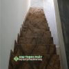 Đá Marble Nâu Rừng Mưa (Rainforest Brown) ốp cầu thang