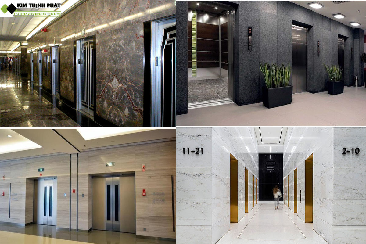 ốp đá thang máy
