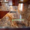 Mẫu bàn bếp đá Marble Nâu Rừng Mưa