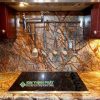 Mẫu bàn bếp đá Marble Nâu Rừng Mưa