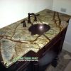 Mẫu bàn bếp đá Marble Nâu Rừng Mưa