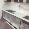 Mẫu Bàn bếp đá Trắng Vân Mây nhân tạo
