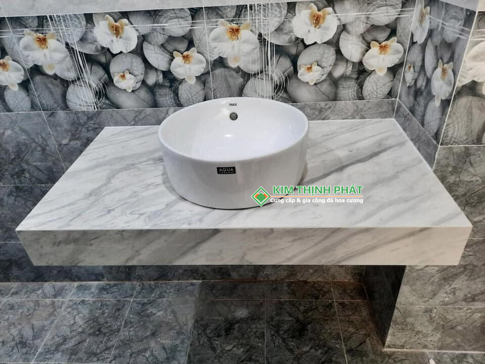 đá Lamar Carrara cắt bàn Lavabo đá Lamar Carrara cắt bàn Lavabo
