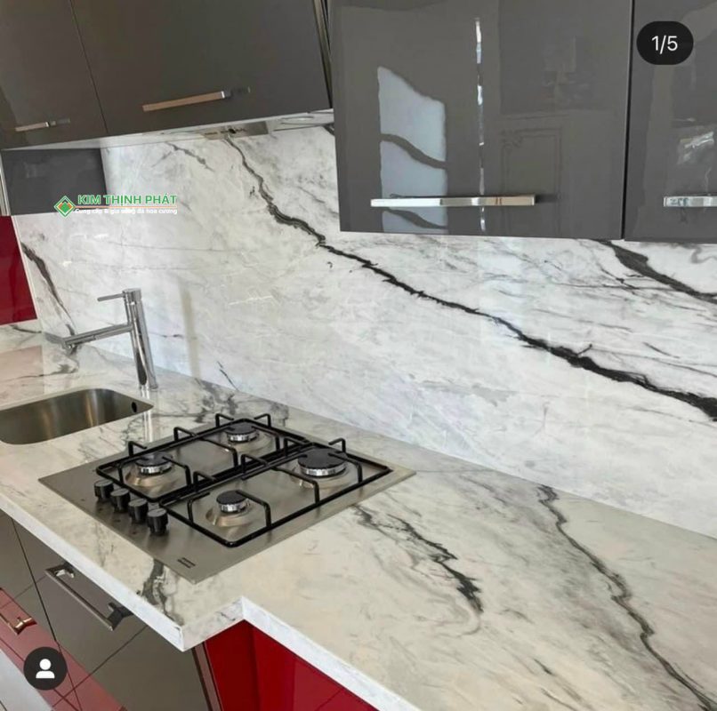 Đá Lamar Modern Statuario ốp bếp Đá Lamar Modern Statuario ốp bếp