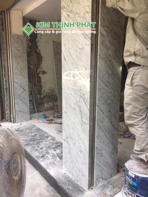 ốp vách tường đá trắng ý Carrara